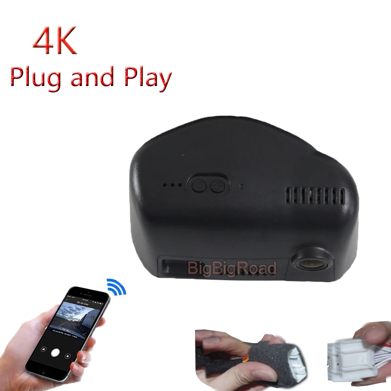 4K Plug And Play For jeep Cherokee 2015 2016 2017 2018 NO Light Sensor Wifi Car DVR Dash Cam Camera Video Recorder FHD 2160P