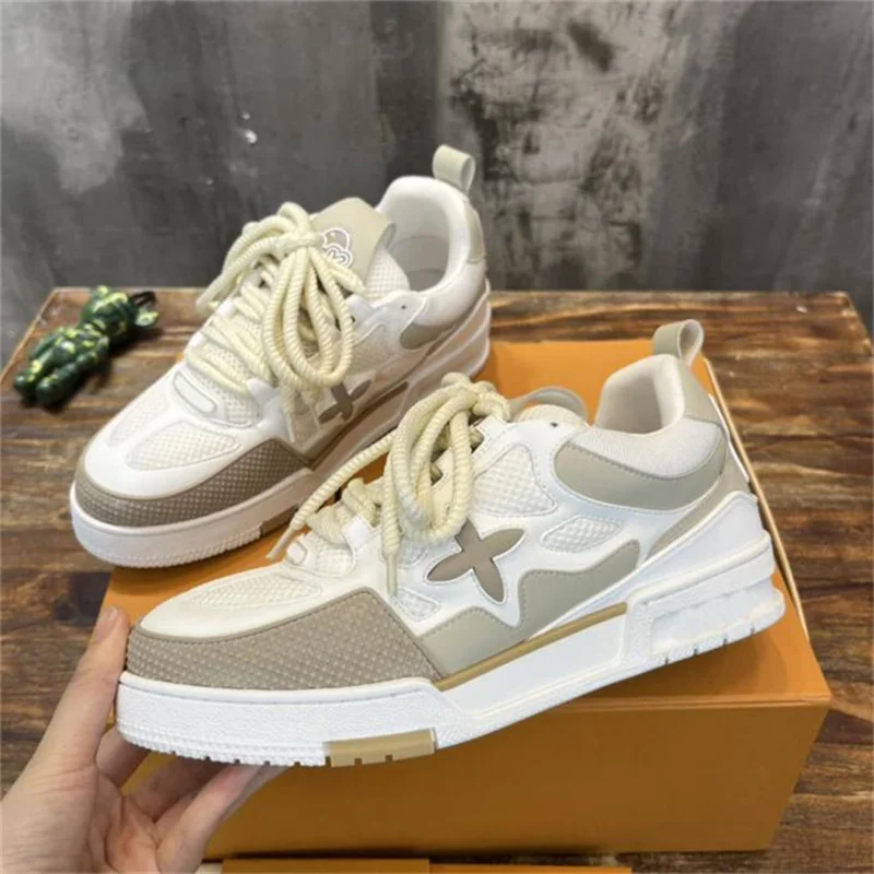 

Skate Sneakers Designer Trainer Sneaker Casual Runner Shoe Outdor Leather Flower Ruuing Fashion Classic Women Men Shoes EU Size