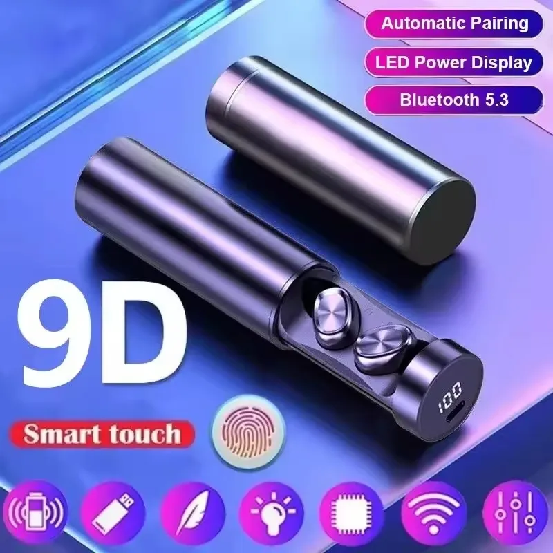 

New N21 TWS Headset Game Headphones Bluetooth 5.2 Earphones Music Headsets Wireless Earphones with Flashlight for Xiaomi iphone