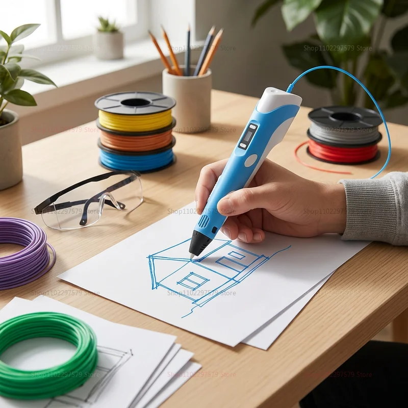 قلم طباعة ثلاثية الأبعاد مع خي - مراجعة 3D Printing Pen For Adults وسعره