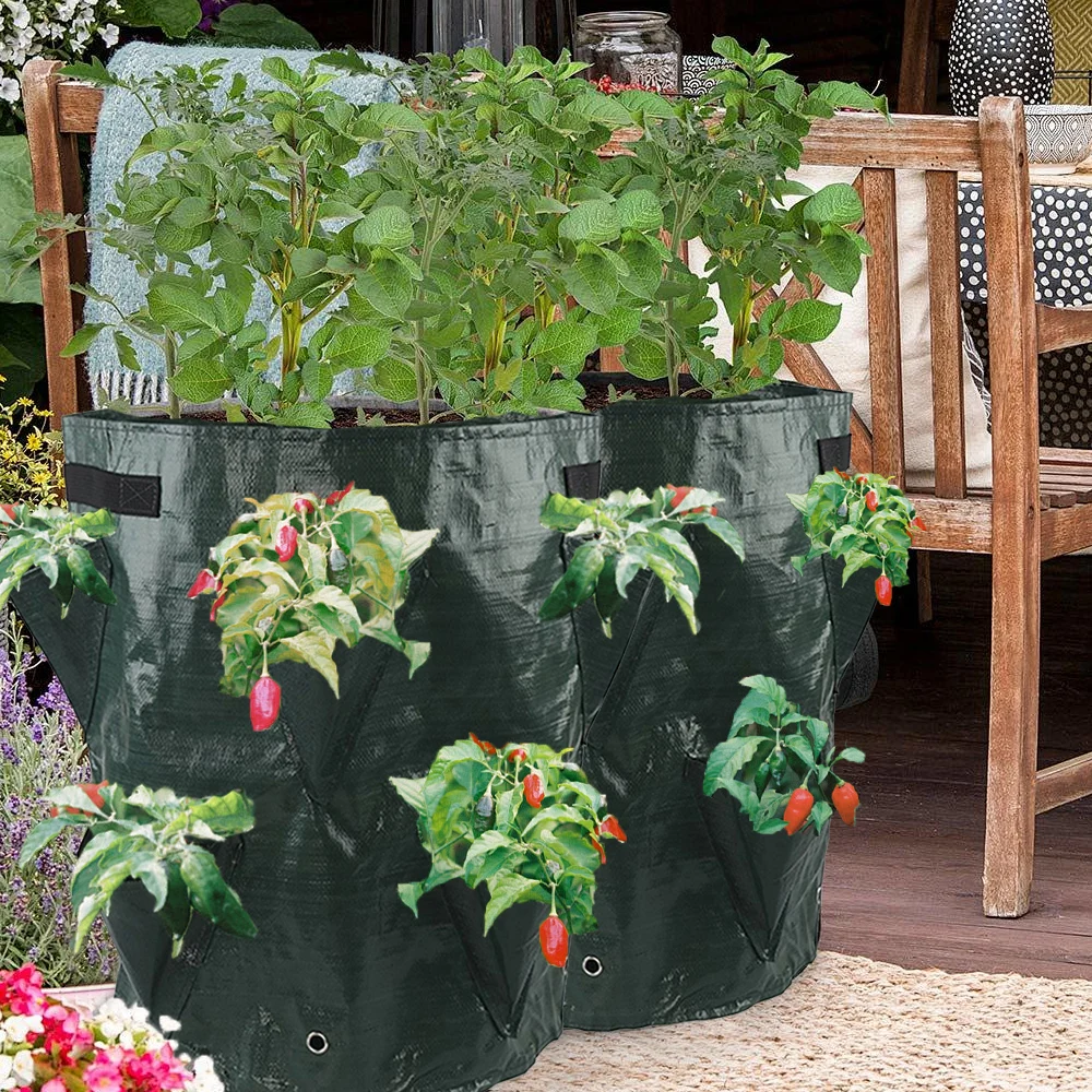 Multi-Mouth Grow Bag 5/7/10 Planting Bags Gallons Strawberry Tomato Growing Bag Reusable Gardens Balconies Flower Herb Planter