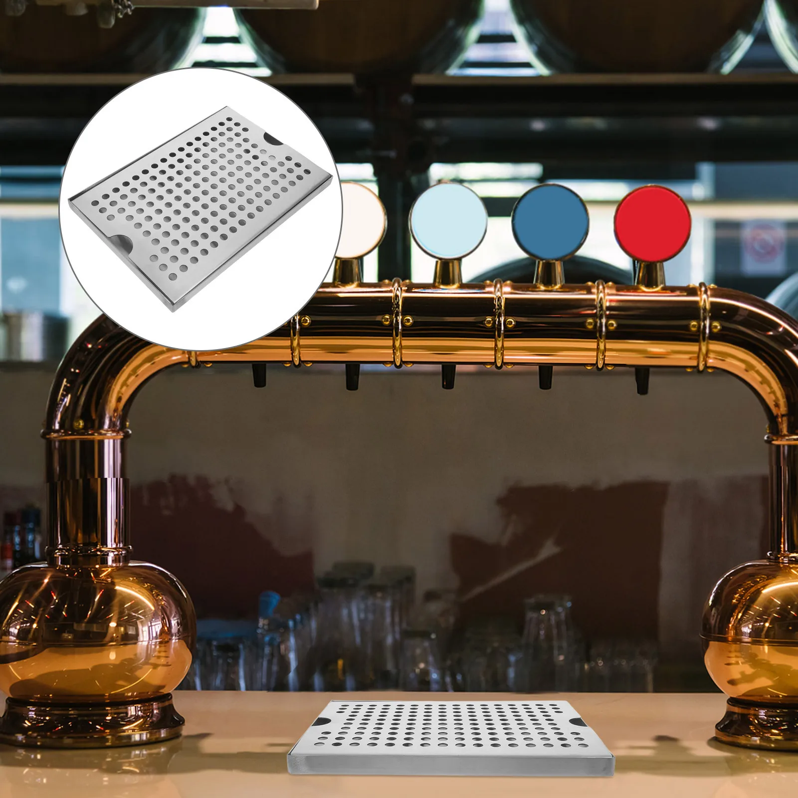 

Stainless Steel Drip Tray for Beverage Dispensers Removable Heavy Duty Bar Spill Tray Beer Tap Drip Catcher Home Bar Kegerator