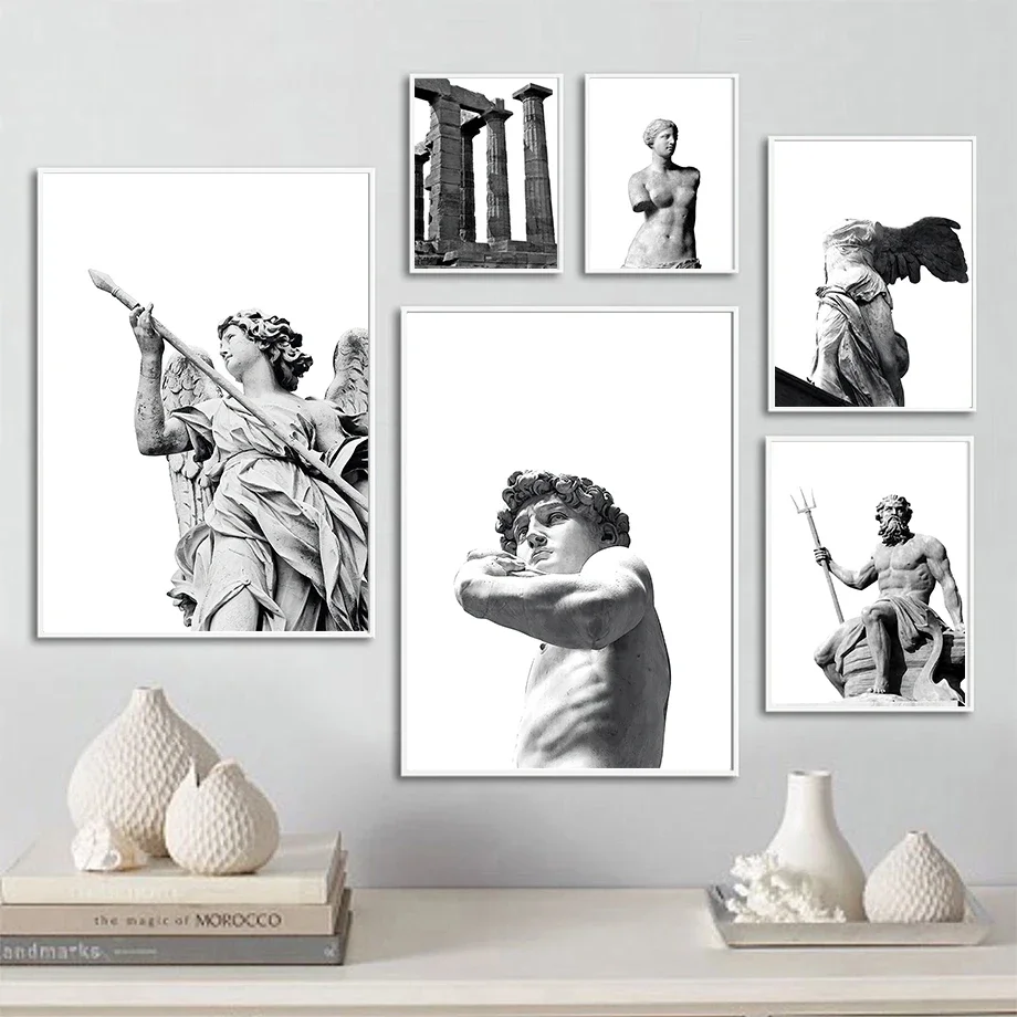 

Greek Gods Sculptures Statue David Venus Wall Art Canvas Painting Nordic Posters And Prints Wall Pictures For Living Room Decor