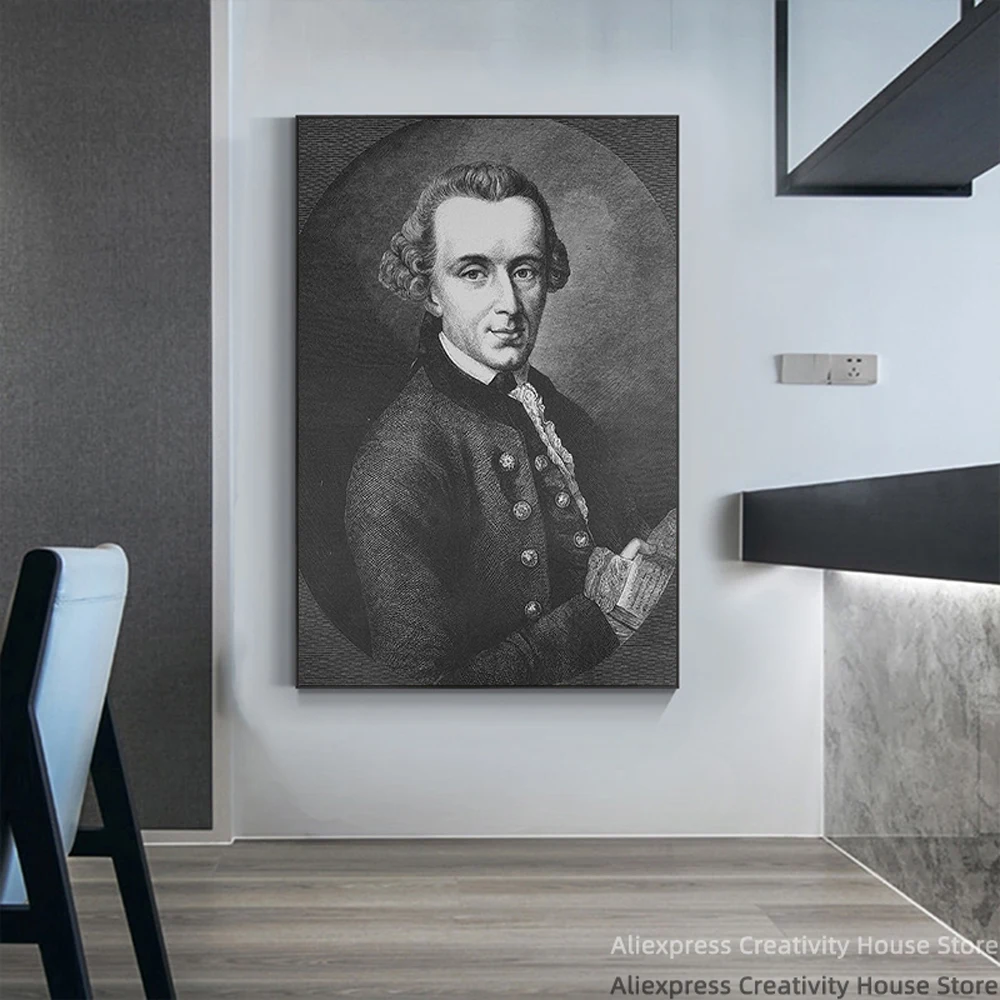 Immanuel Kant Canvas Painting Poster Prints Wall Picture for Living Room  Wall Art Decoration