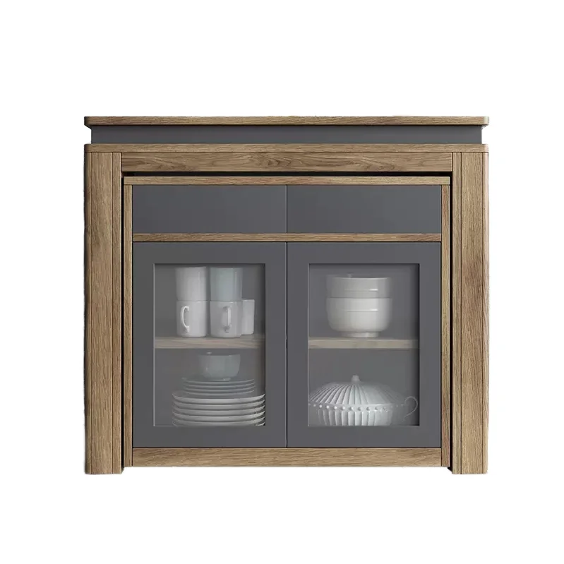 

Folding and Retractable Dining Table and Sideboard Integrated Multifunctional Home Small Unit Invisible Furniture