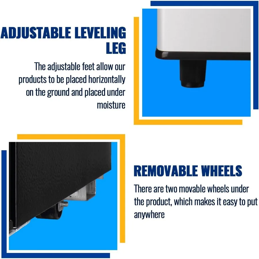 ثلاجة صغيرة مدمجة 3.5 قدم مكعب مع فريزر للمكتب أو ثلاجة صغيرة قائمة بذاتها مع 7 مستويات قابلة للتعديل