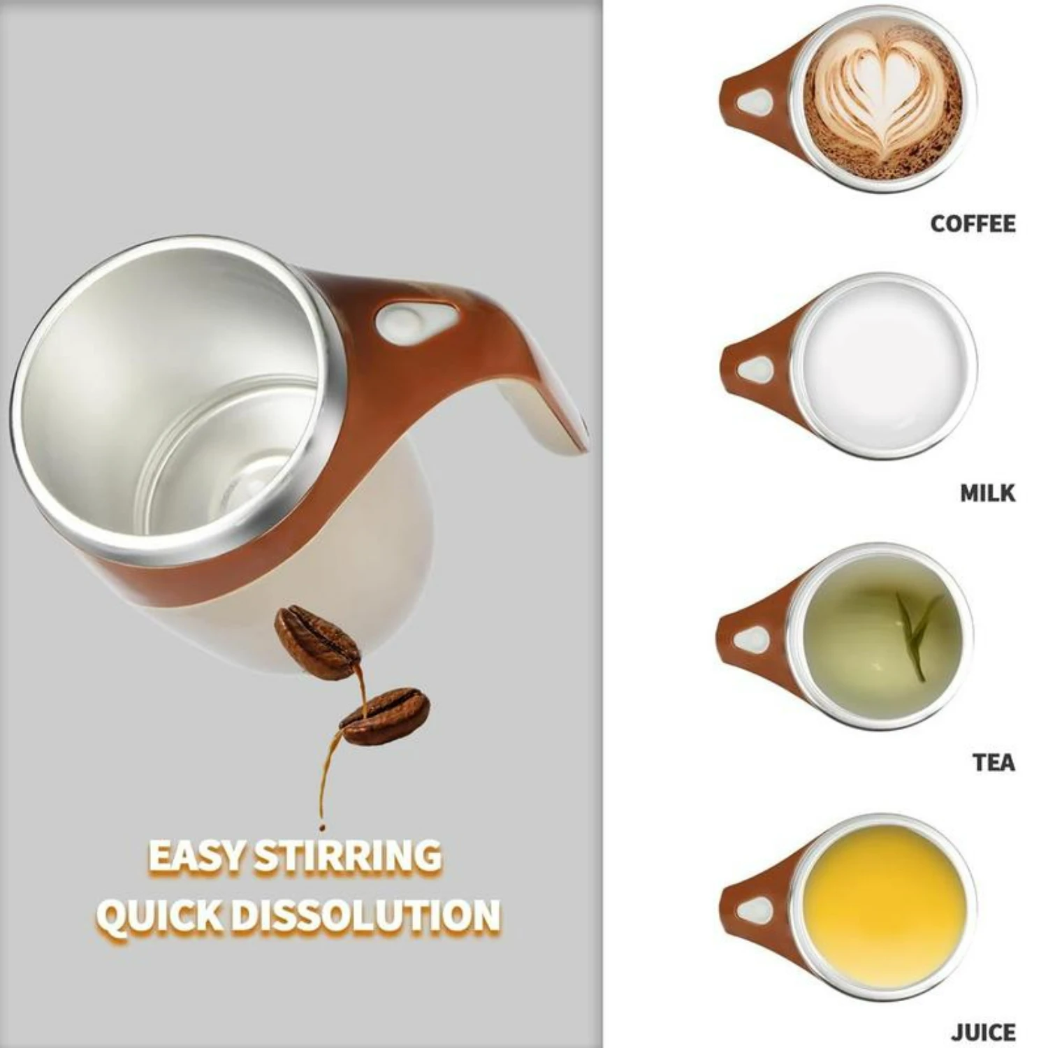 Ideal Birthday Gift Self-Stirring Automatic USB Coffee Mug for Men - Multifunctional Self-Mixing Mixing Cup Tumbler with Kitchen