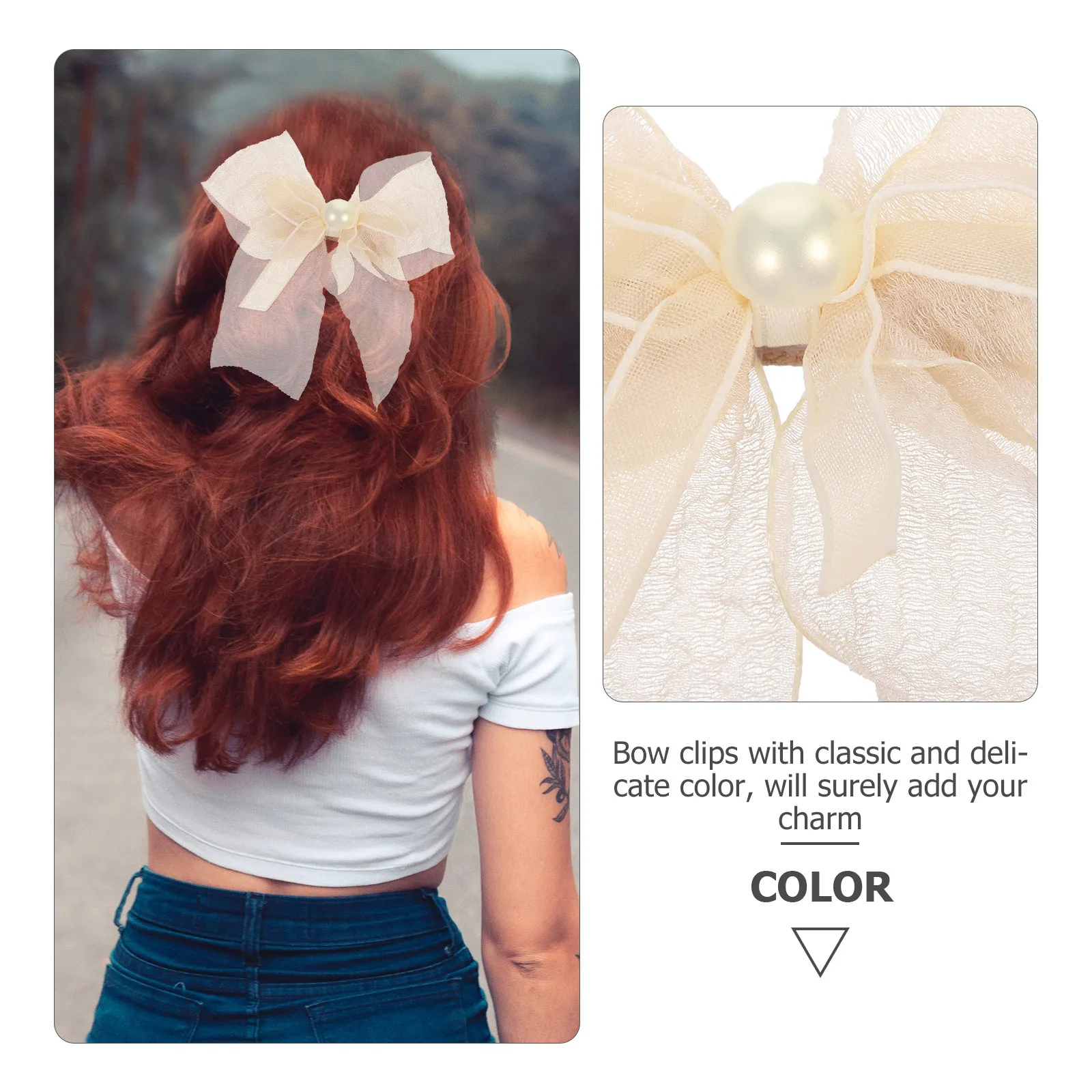 

1pcs Bow Hair Clips For Women Girls Lightweight Lace Hairpin Vintage Fashion Big Bows Party Wedding Hair Accessories