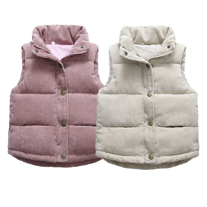 2025 herbst Kinder Warme Verdicken Weste Baby Baumwolle Weste Kinder Oberbekleidung Mantel Kinder Kleidung Jungen Mädchen Marke Jacken Weste