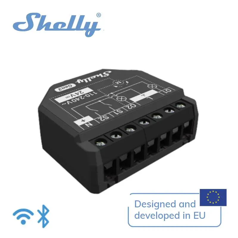 To Shelly 2PM Gen3 Smart Switch 2 Channels Wi-Fi Operated Cover roller Control 16 total current automate Adjust Position Roller