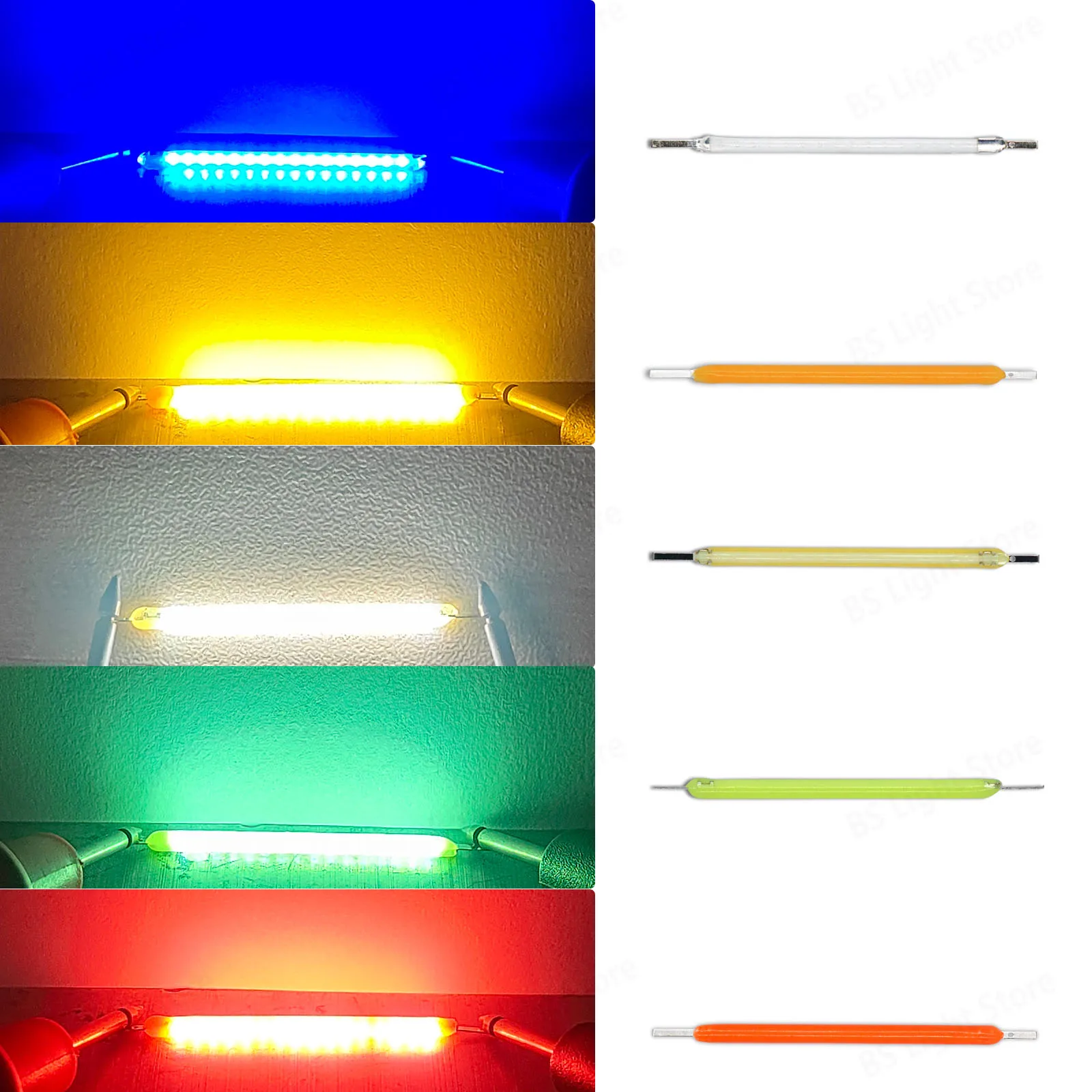 Imagem -06 - Cob Led Filament Lamp Parts Acessórios para Iluminação de Férias Diodo para Férias Decorativo Coldwhite 3v 38 mm 50ma Novo 300 Pcs