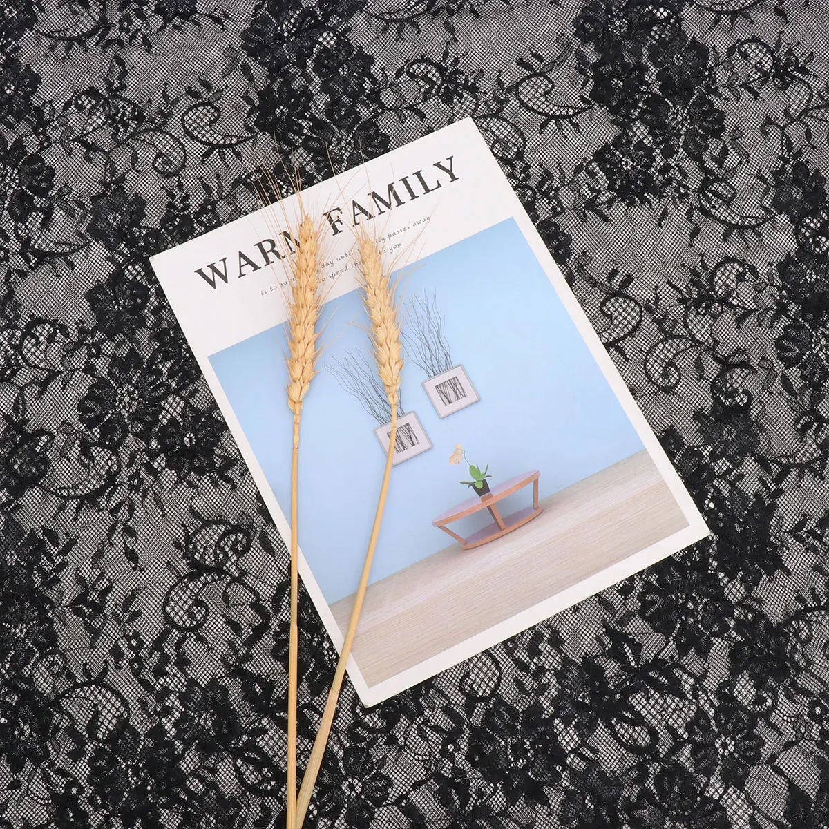 

1pc Lace Tablecloth Gauze Decorative Mesh Floral Hollow Out Elegant Table Cover For Home Wedding Party Banquet Decoration Black