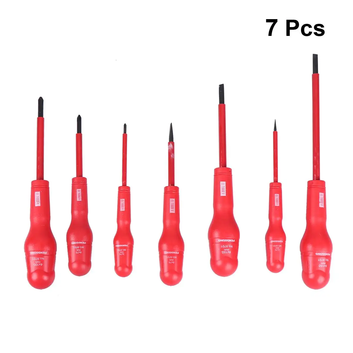 

7pcs Insulated Screwdriver Set Durable Safe Ergonomic H le PP Metal Materials Electric Mechanical Repair Ratchet