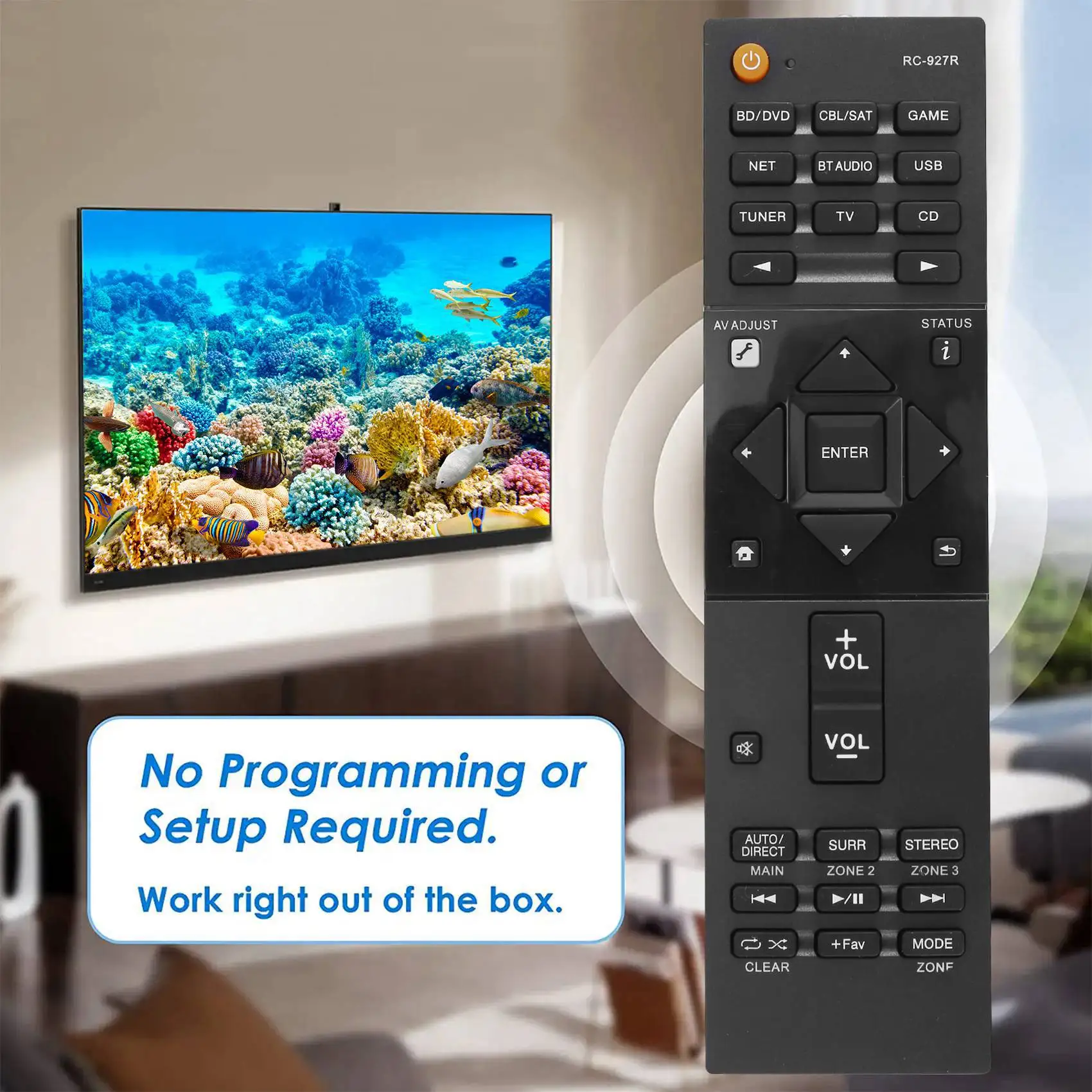 การเปลี่ยนรีโมทคอนโทรลสําหรับเครื่องขยายเสียง AV Pioneer RC-927R