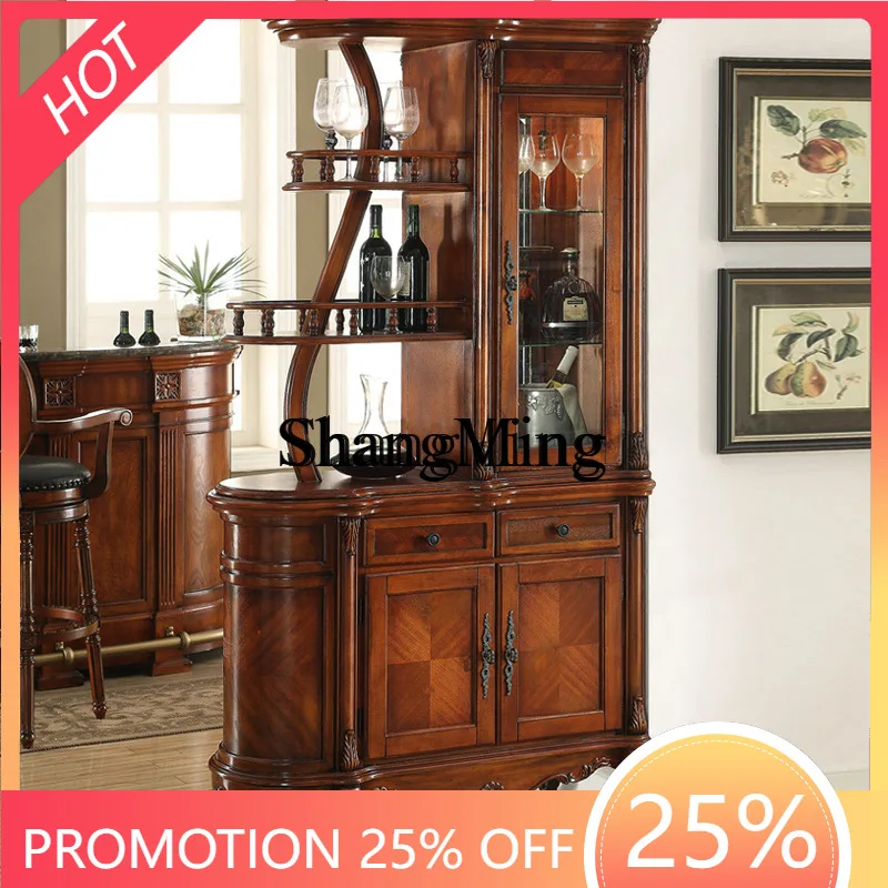 

FGgood-looking Hall Cabinet Solid Wood Entrance Decorative Cabinet Double-Sided Shoe Multi-Functional Entryway Partition Cabinet