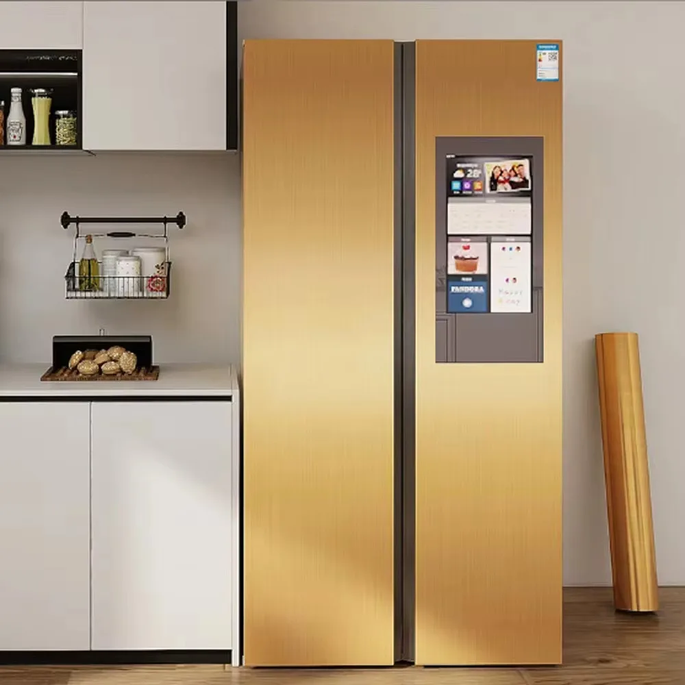 بولي كلوريد الفينيل المقاوم للصدأ نحى الفضة القابلة للإزالة خلفية ديكور فيلم الفينيل مقاوم للماء النفط واقية الأجهزة المنزلية المطبخ مصعد ملصق