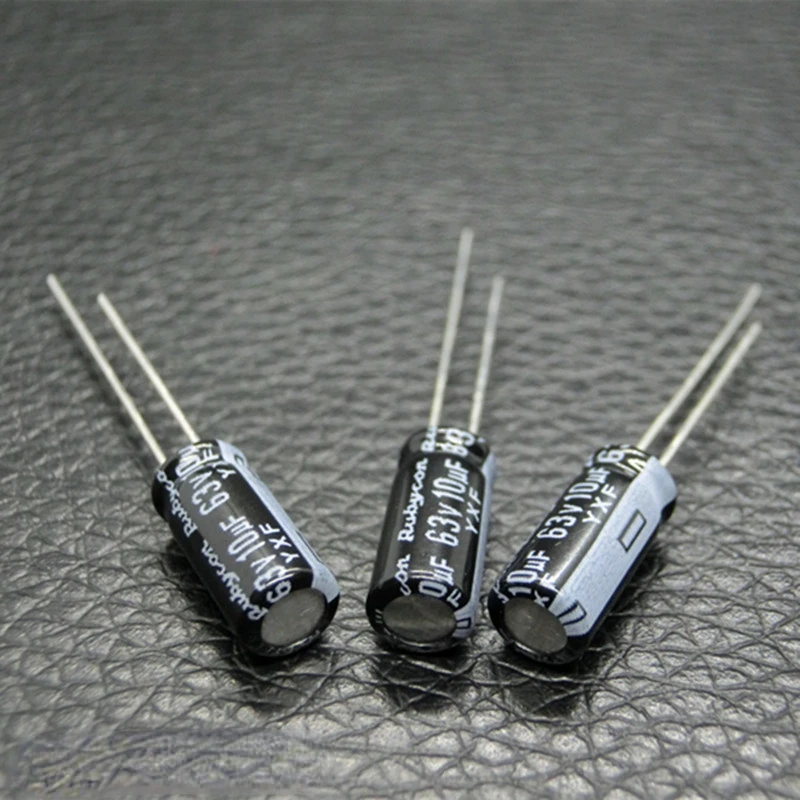 (10PCS) Authentic Japanese Rubycon YXF 63v10uF63V aluminum electrolytic capacitor 5 * 11mm capacitores  JP(Origin)