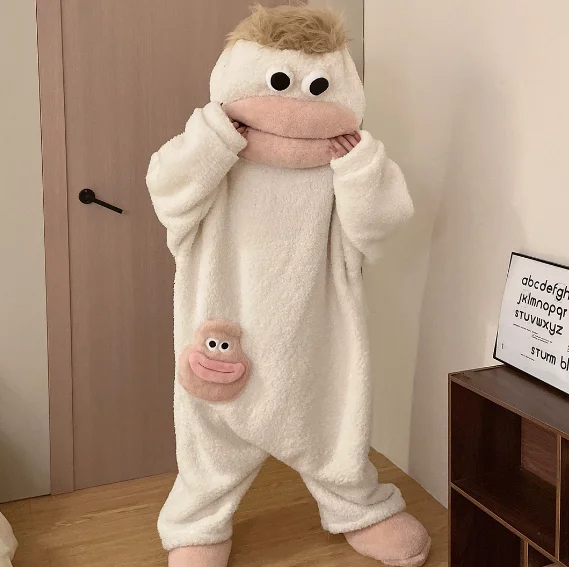 26 Nieuwe Langharige Tasmaanse Duivel Sad Frog Jumpsuit Pyjama Mannen Vrouwen Leuke Cartoon Abstract Loungewear Homewear Nachtkleding Gift
