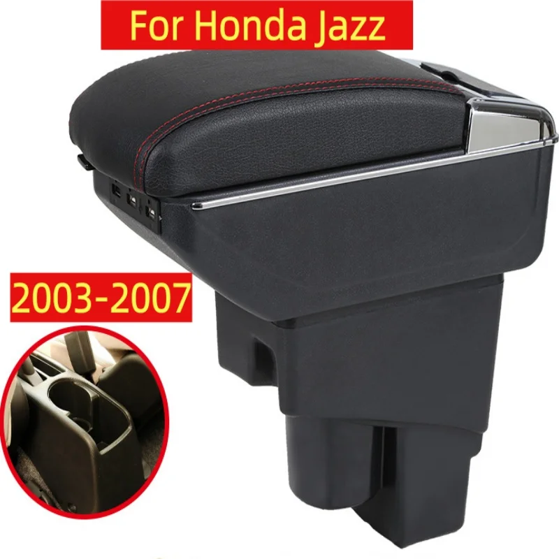 

NEW For Honda Jazz Armrest box For Honda Fit Jazz 1 Car Armrest 2003-2007 Arm Storage box car accessories
