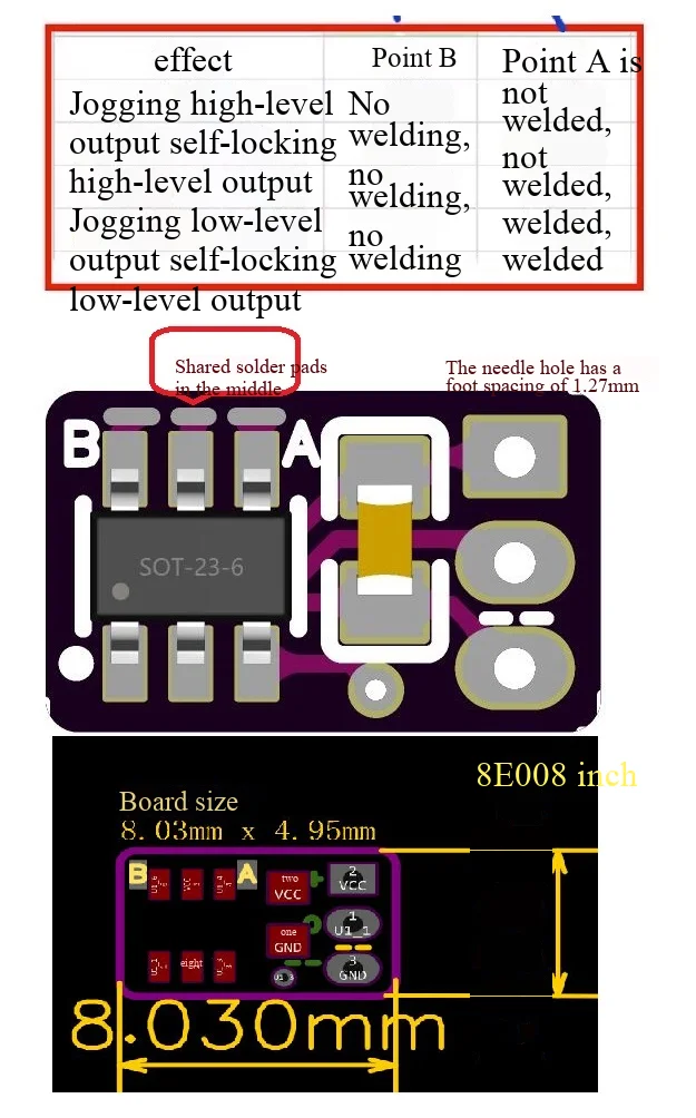 MINI TTP223 Mini Touch Modul Mindestabnahmemenge 10 Stück, dünne Leiterplatte, geeignet zum Beleuchten handgefertigter Modelle – Detail 3