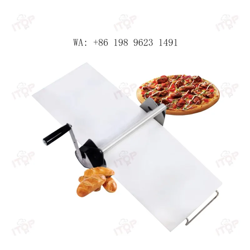 15.5-17 Inch Tabletop Dough Sheeter Portable Grain Pastry Kneading  for Croissant Baklava Phyllo Dough Making