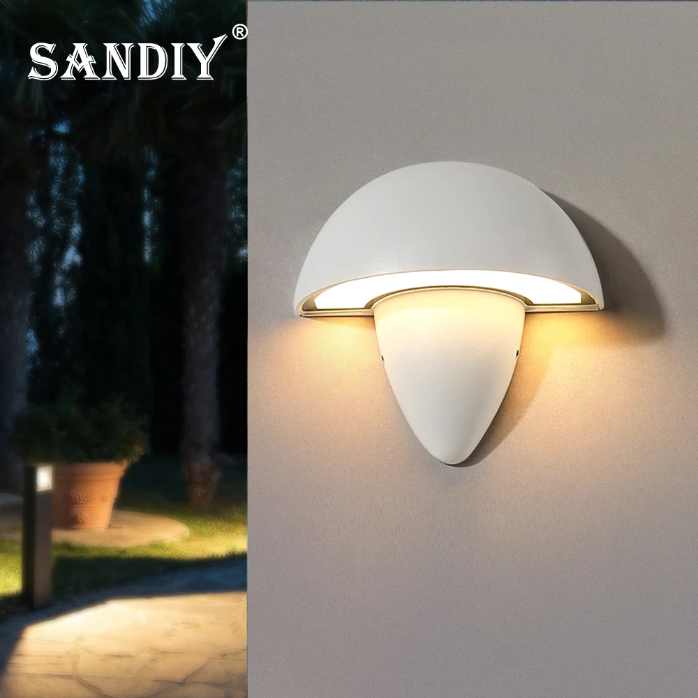 

SANDIY External Wall Sconce Lamp Waterproof Porch Light Garden Yard Led Lighting Fixture IP65 Luminaire for Terrace Stair Gate