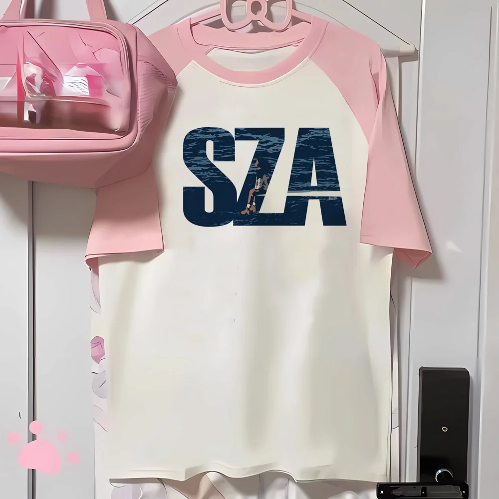 レディースszaグラフィックTシャツ,y2kデザイナートップ,レディースストリートウェア,日本の原宿服