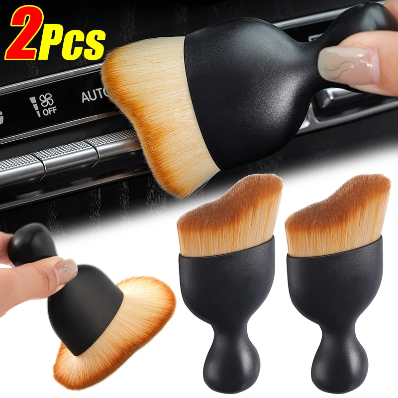 

1/2Pcs Car Interior Cleaning Brush Soft Bristle Air Conditioner Air Outlet Car Crevice Dust Removal Artifact Brush Car Detailing