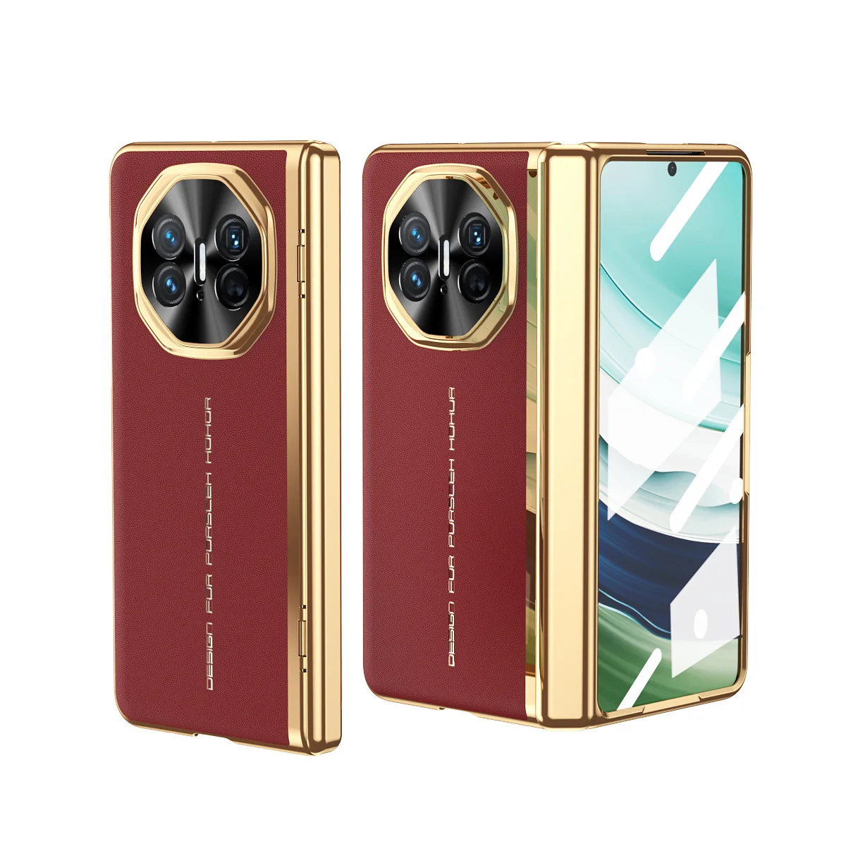 

Shell and film integrated for Huawei Mate X5 Case Plain leather all-inclusive anti-drop protective case for Huawei Mate X3