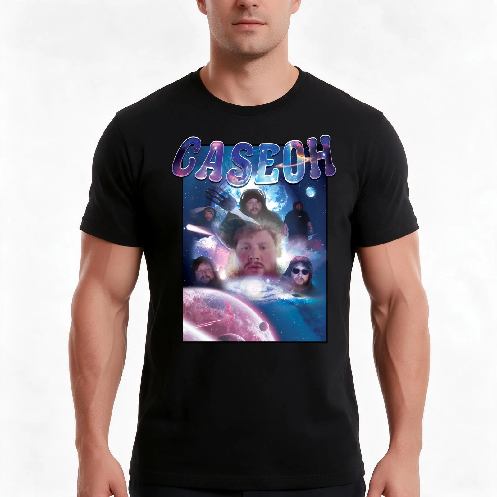 Caseoh ts buns ? Retro Inspired Design Text Popping Out T-Shirt, Summer Casual Cotton Tee, Oversized Streetwear Tops