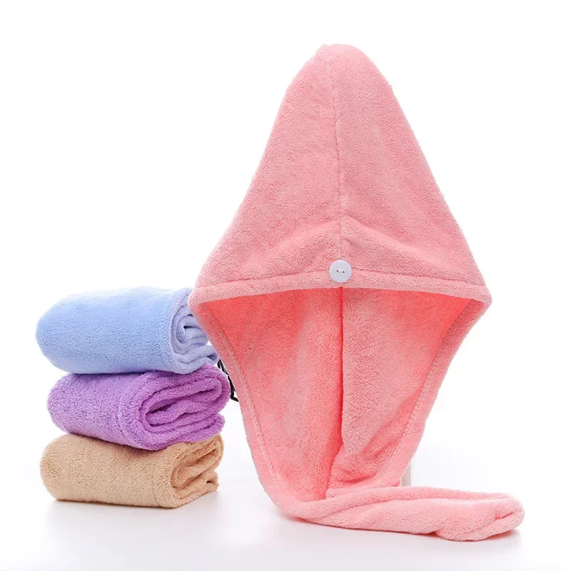 Handdoek Vrouwen Volwassen Badkamer Absorberend Sneldrogend Bad Dikker Douche Lang Krullend Haar Cap Microfiber Droge Hoofd Haar Handdoek