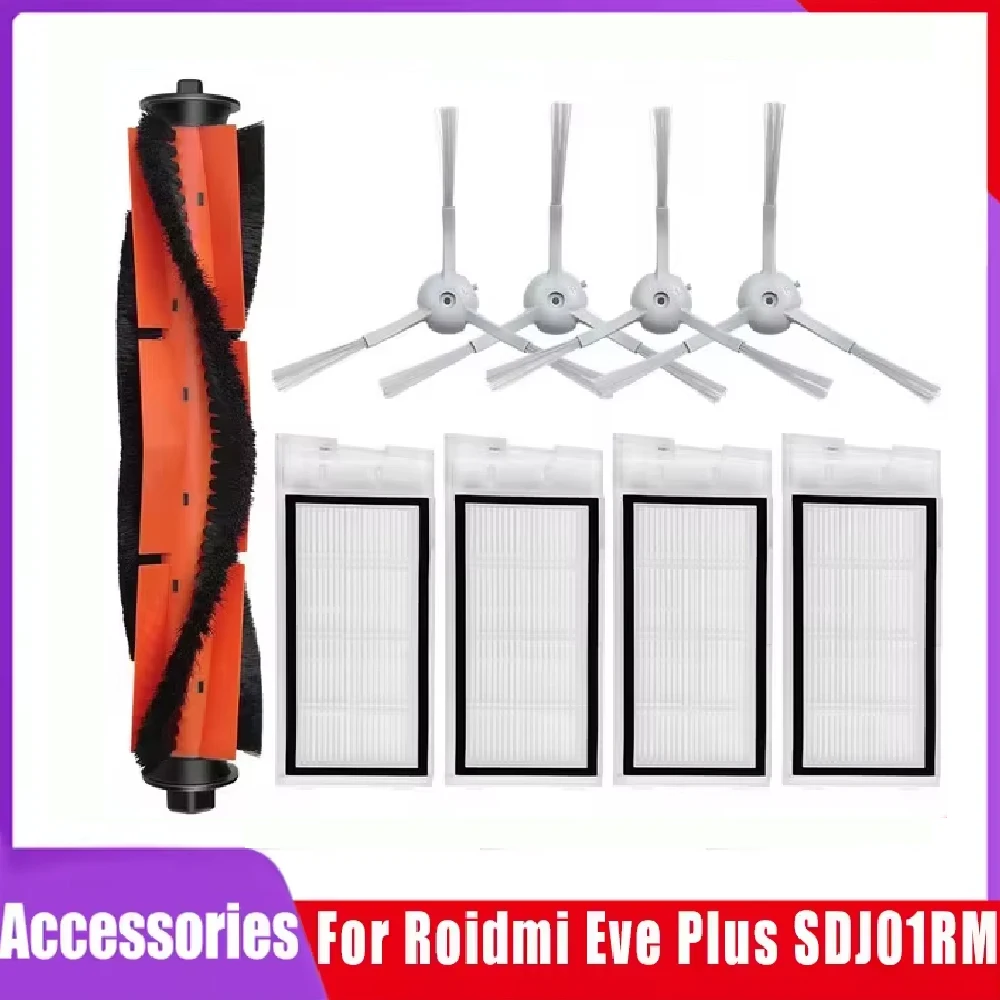 Accessoires pour aspirateur Robot Xiaomi Roidmi EVE Plus, vadrouille en tissu, filtre Hepa, brosse, sac � poussi�re, pi�ces pour aspirateur Robot