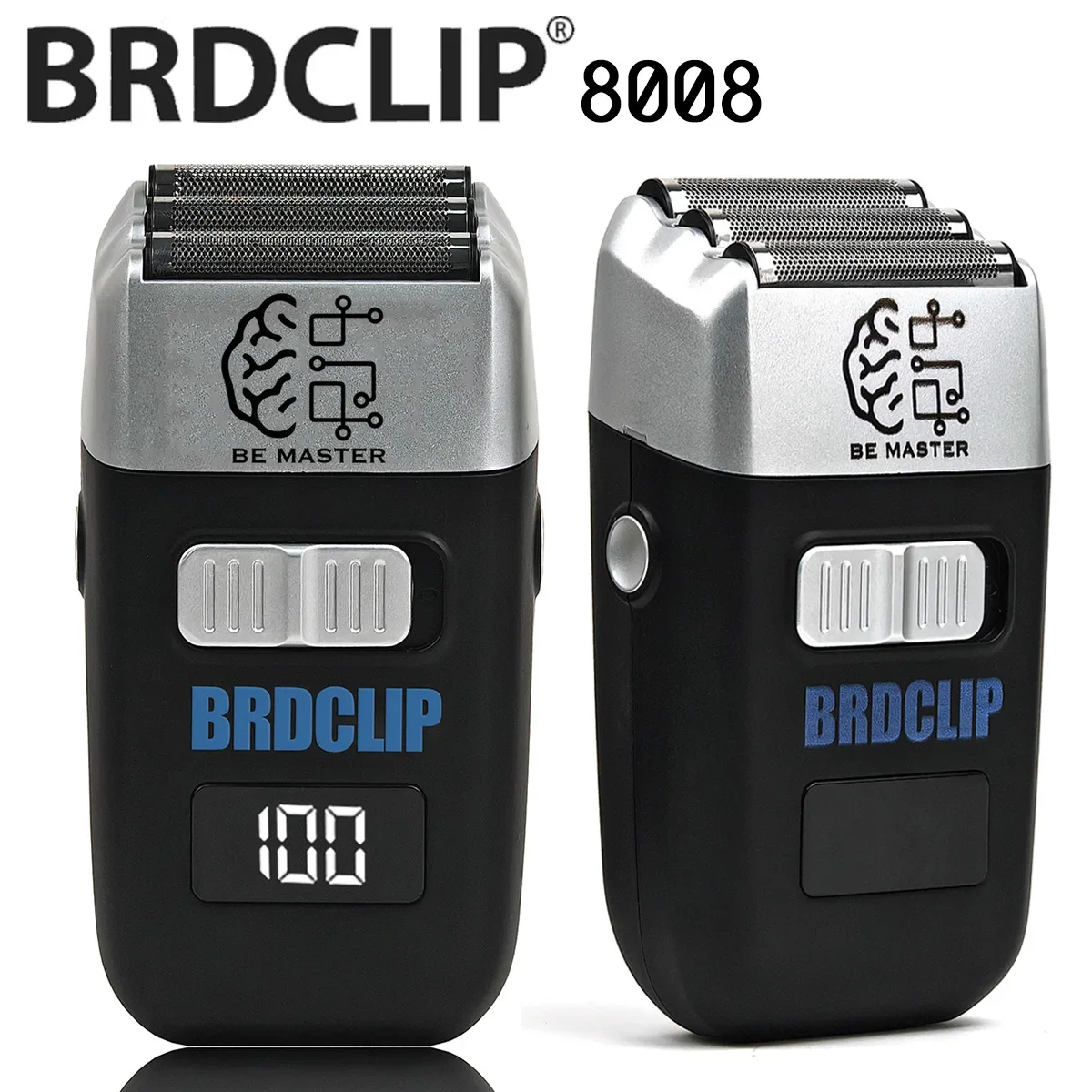 

BRDCLIP 8008 Three Blade Professional Oil Head Gradient Electric Hair Shaver Titanium Plated Knife Net Hair Salon Trimmer