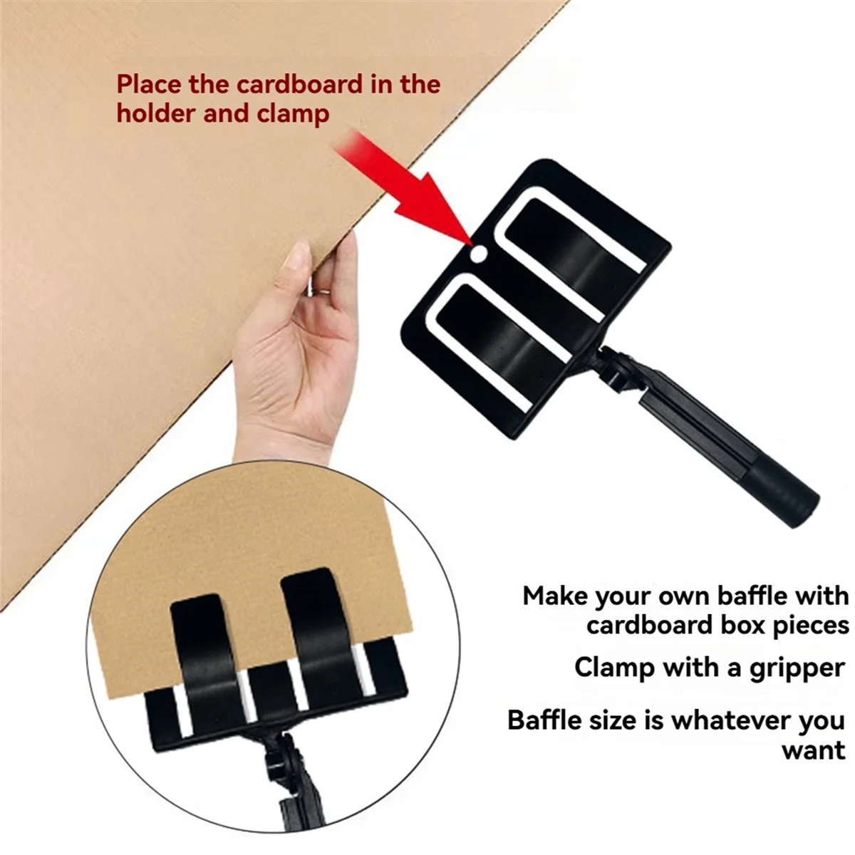 ABNJ Adjustable Angle Shield Holder Set Protect Splash-Proof Paint Baffle Grippers Long Rod Spraying Guards - view 3