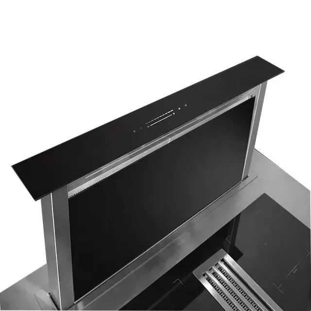 Lift range hood, built-in style, internal circulation and exhaust duct, aluminum filter+activated carbon filter