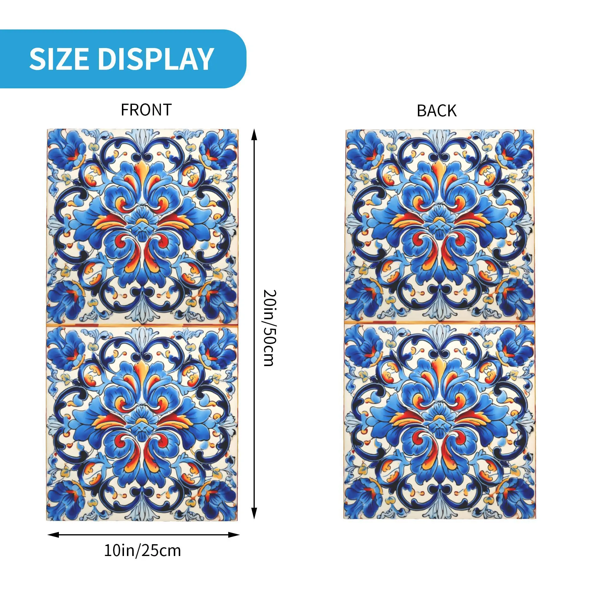 Decorativo espanhol telha cerâmica impressão bandana pescoço gaiter impresso lenço de rosto quente ciclismo cachecol correndo unisex adulto lavável