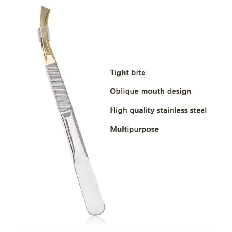 Eyebrow Trimming Clip Eyebrow Pliers Tool Eyebrow Clip Stainless Steel Clip Eyelash Double Eyelid Tweezers Slant Makeup Tool