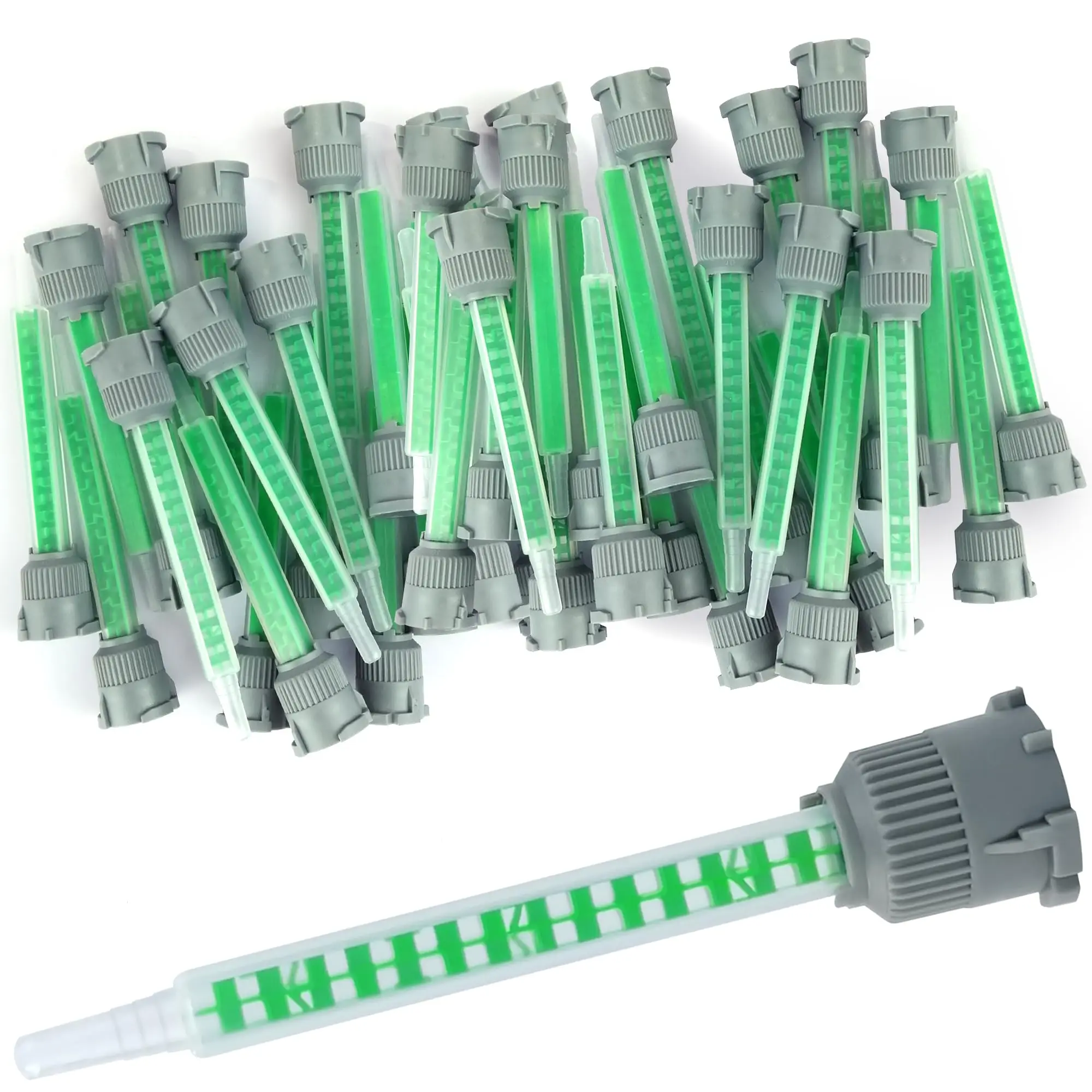 100 Stuks/200 Stuks/500 Stuks MB-516L Epoxy Mengmondstuk Lijm Mengmondstuk Tip voor Hars Lijm Cartridges 50 ml (1:1 & 2:1 Verhouding)