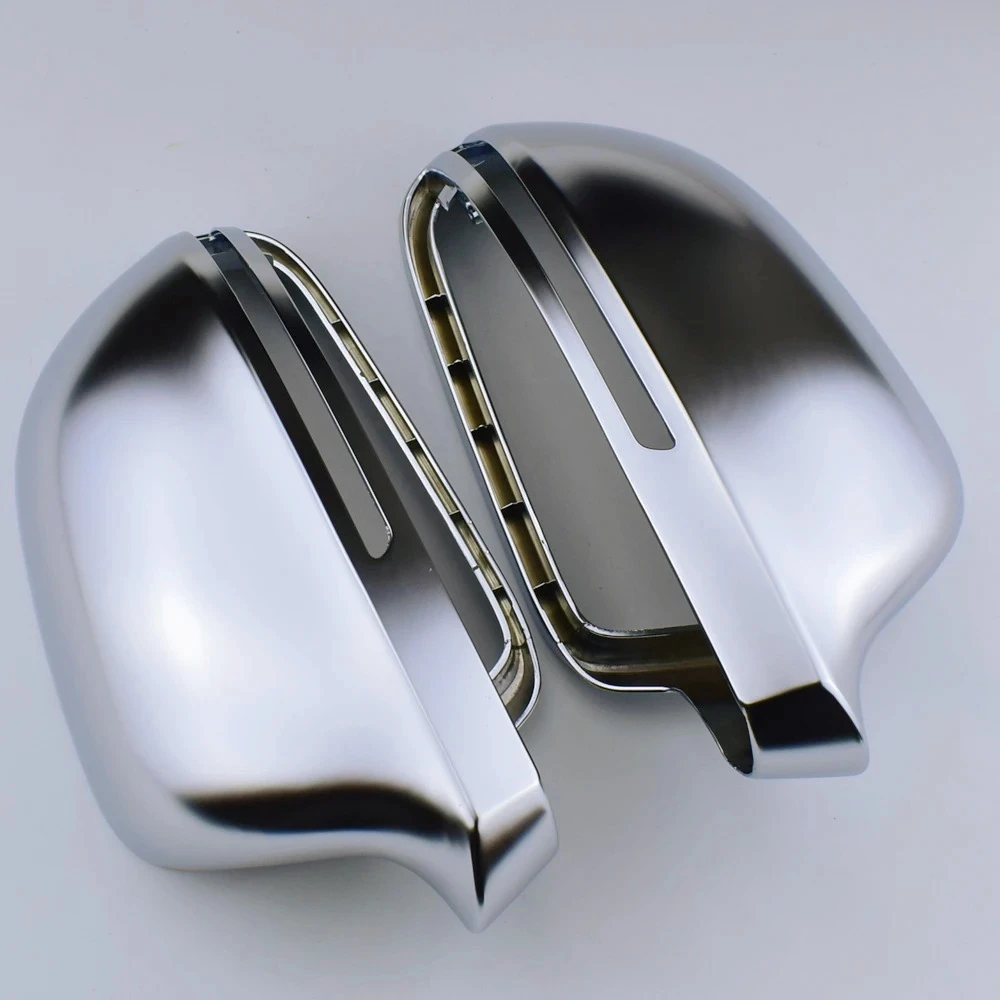 ZC-Matt Chrome Mirror Cover Rearview Side Mirror Cap S Line For Audi A4 B8 A6 C6 A5 S3 S4 S5 S6 8P