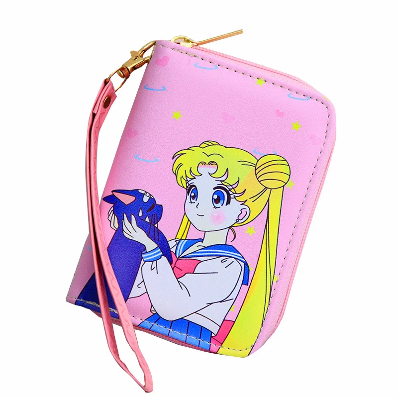 Anime Sailor Moon Purse Coin Pouch Clutch Bag Kids Purses Cute Wallet  Key Ring Card Holder Pures and Bags Mini Purse