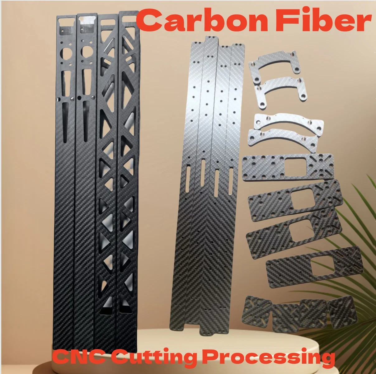 

Carbon Fiber Sheet Process CNC Machining Milling Engrave Laminate CFK Plate Customized Cutting