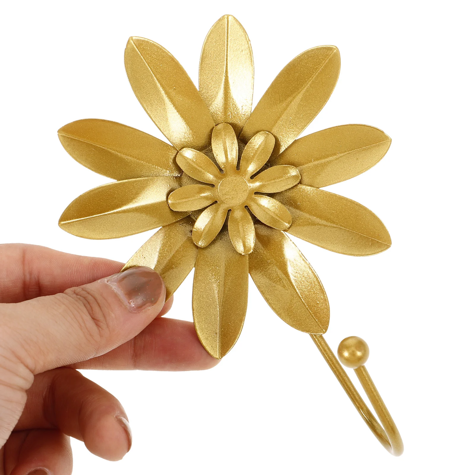 

Flower Design Metal Wall Hook Creative Coat Hanger Sturdy Iron Multipurpose Wall-Mounted Hook for Living Room Bedroom Home