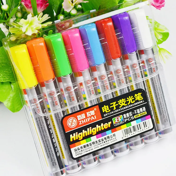 

8 Color/set LED Highlighter Fluorescent Marker Pens Erasable Chalk 6mm Stationery For LED Writing Board Painting Graffit
