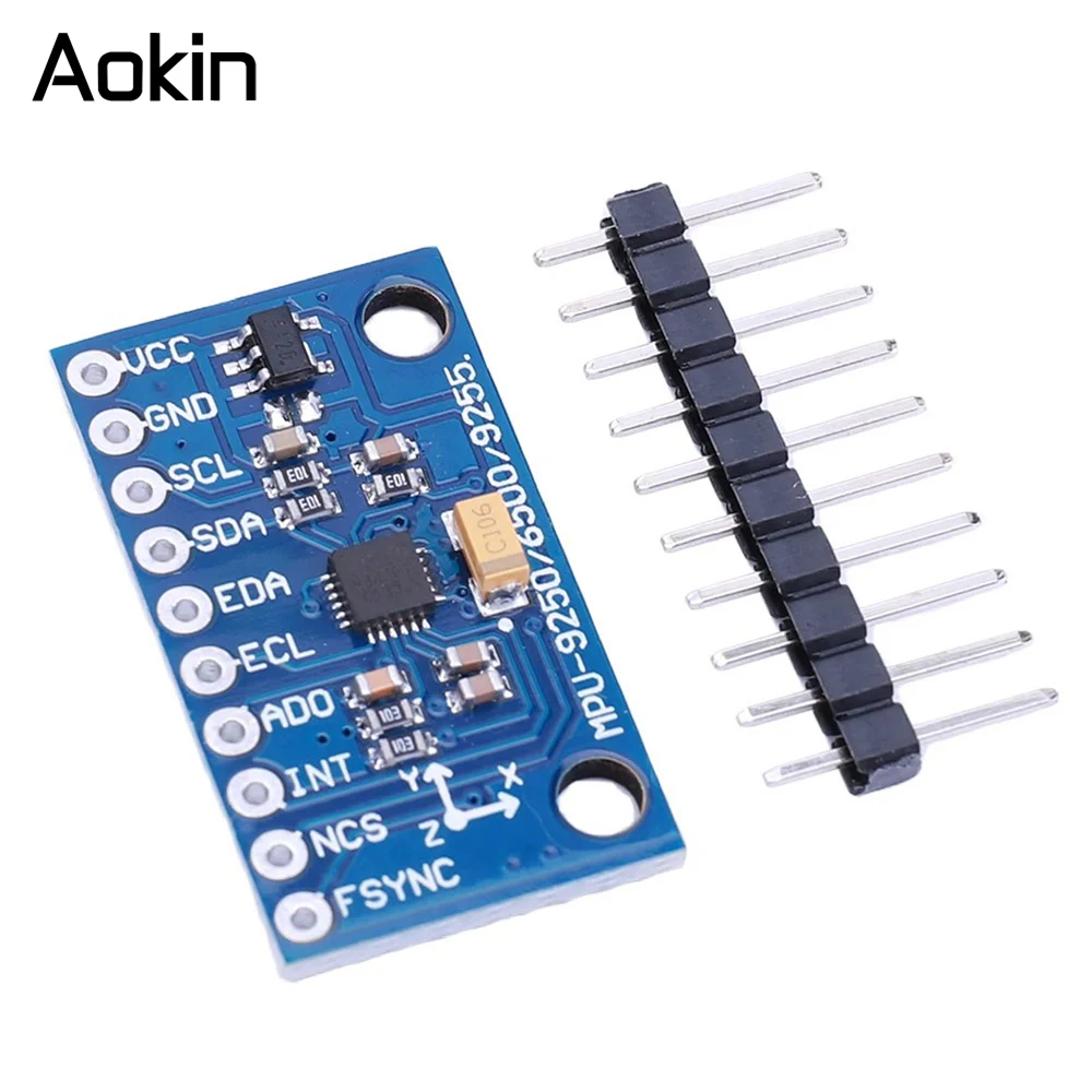 1/5/10pc IIC I2C SPI MPU6500 MPU-6500 6-Axis Gyroscope Accelerometer Sensor Module Replace MPU6050 For Arduino With Pins GY-6500