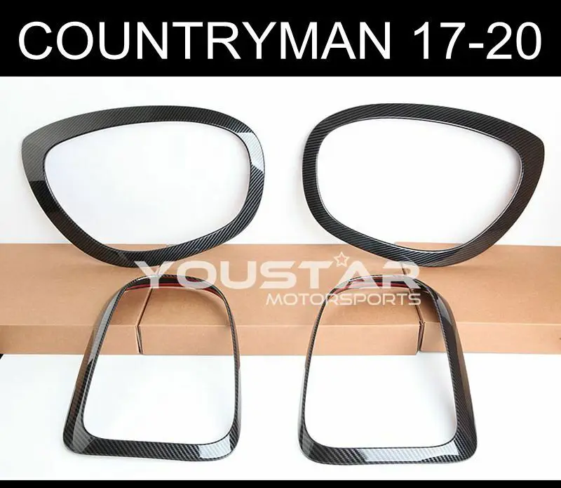 

4 x CARBON EFFECT Headlight & Rear Light Trims for MINI COUNTRYMAN F60