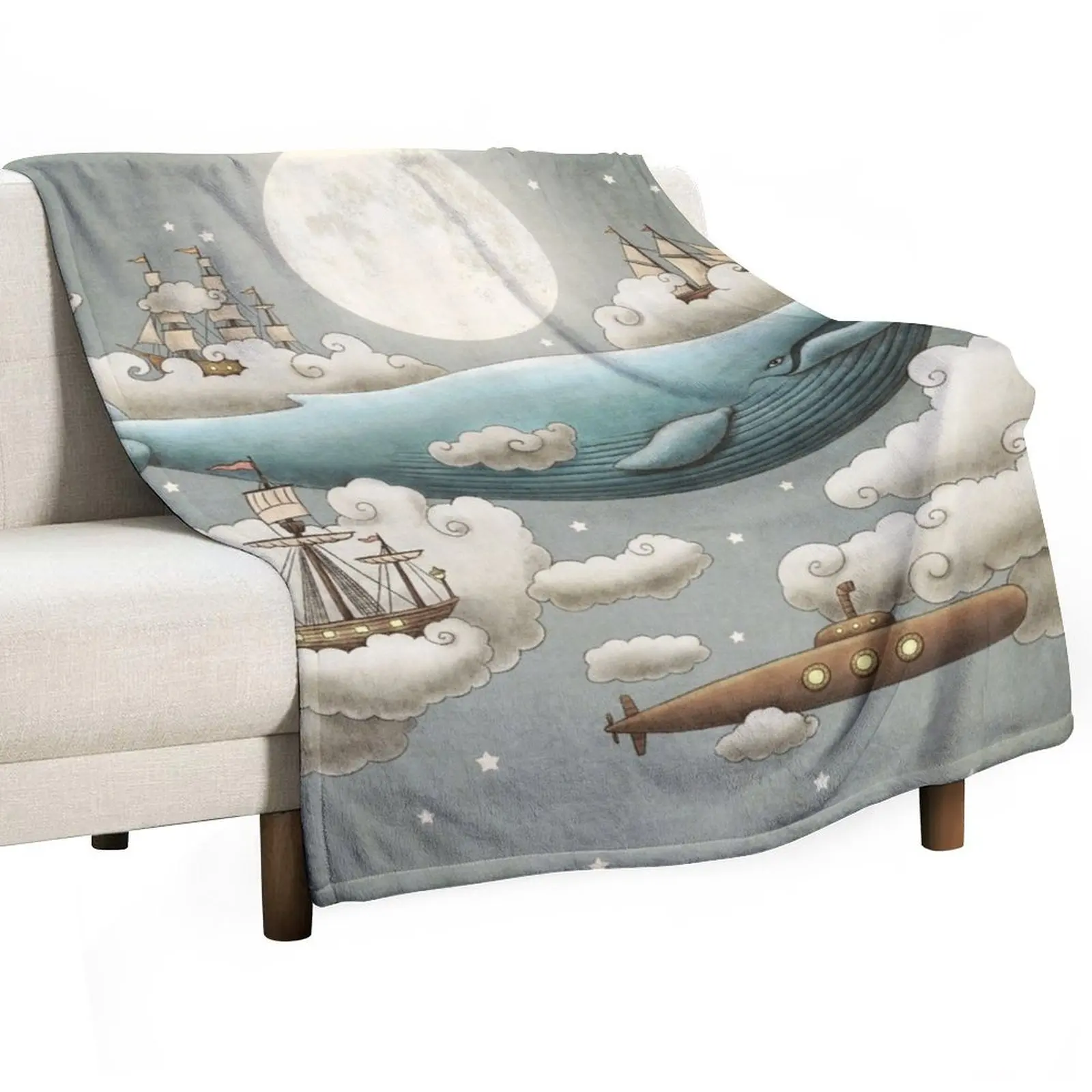 Ocean Meets Sky - colour option Throw Blanket Hairys anime Soft Plaid Blankets