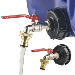 1Pc Durable IBC Tank Tap Adapter S60*6 Coarse Thread to 1/2'' 3/4'' Connector Replacement Valve Garden Home Valve Fitting Faucet