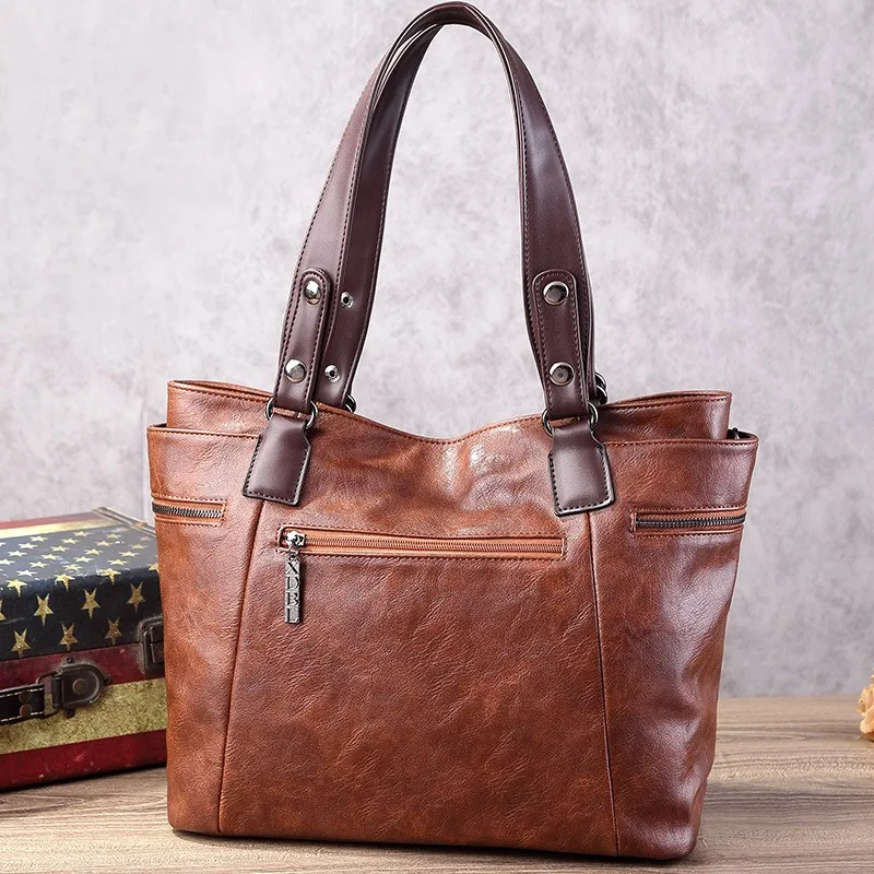 Nesitu A4 حقيبة يد نسائية محفظة سيدة بولي Leather جلدية الكتف حقيبة ساعي خمر سعة كبيرة أسود أحمر بني أخضر M311