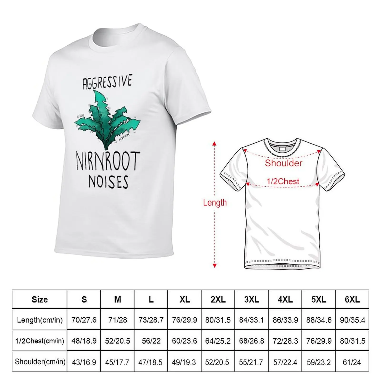 Aggressive nirnroot noises T-Shirt No Iron Casual Short Sleeve Top