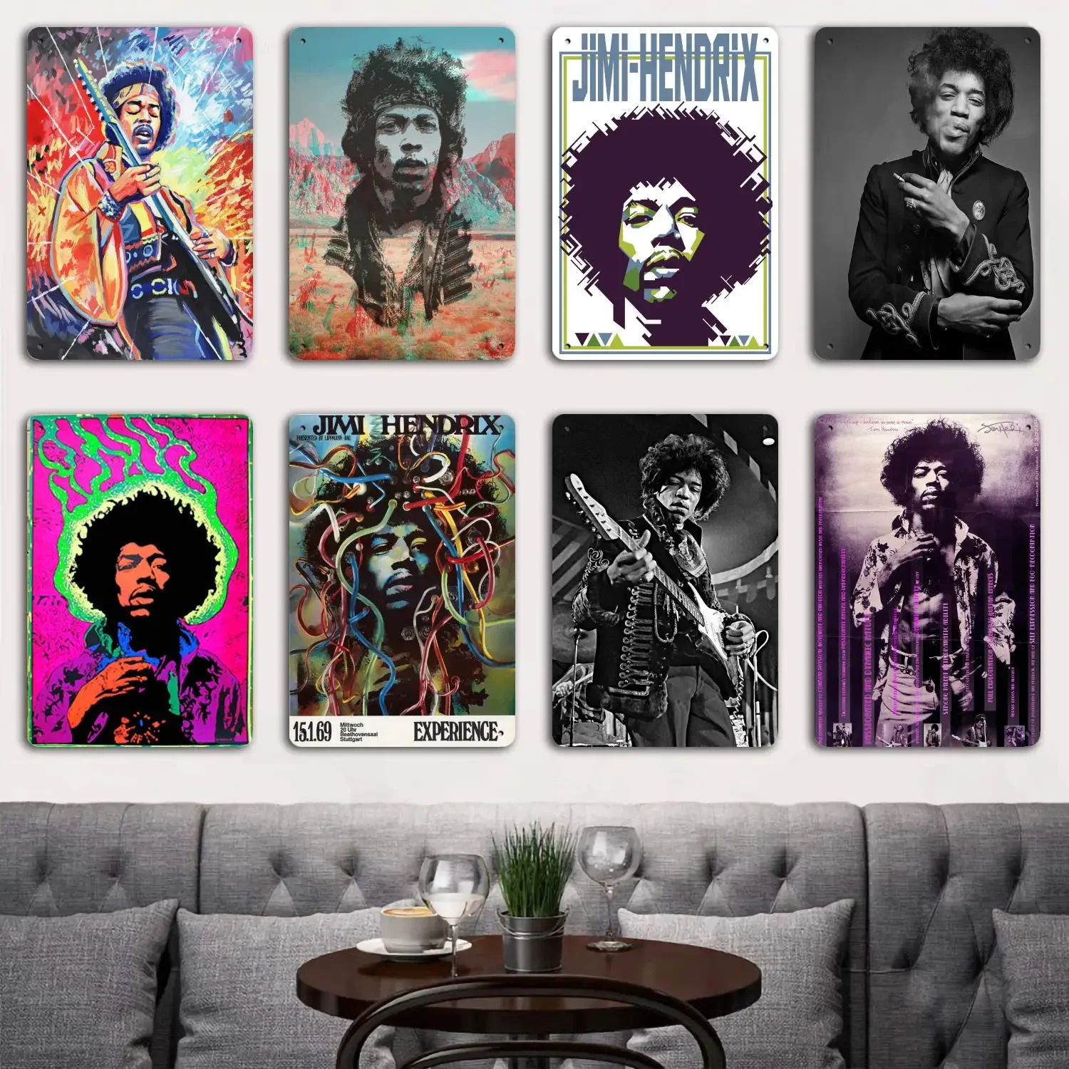 jimi hendrix Tin Metal Plaques and Signs Wall Decor, Captain Poster, Vintage Decor, Bar, Pub, Club, Wall Decoration